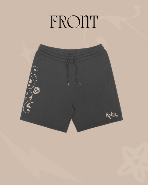 Limited Edition Skeleton Szn Faded Black Sweatshorts