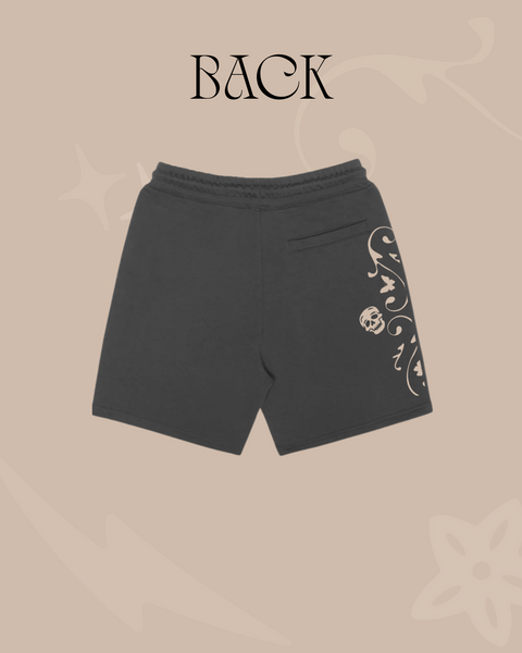 Limited Edition Skeleton Szn Faded Black Sweatshorts